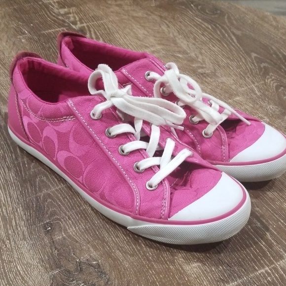 Coach Shoes - Coach Barrett runners Signature C Pink size 10